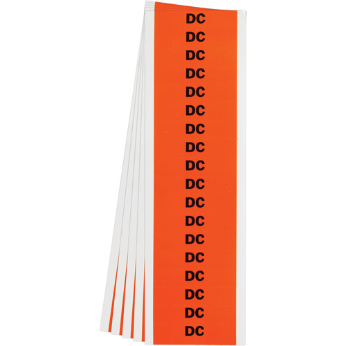 &eacute;tiquette de tension pour conduit  DC , 1/2" x 2-1/4", &eacute;toffe/Vinyle, Anglais Rock Safety Industrial Ltd