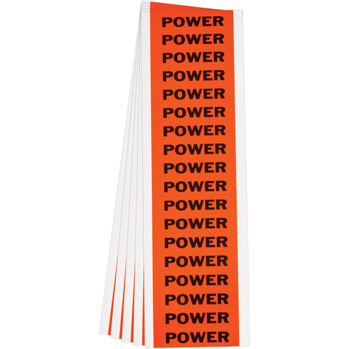 &eacute;tiquette de tension pour conduit  Power , 1/2" x 2-1/4", &eacute;toffe/Vinyle, Anglais Rock Safety Industrial Ltd