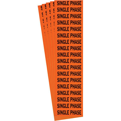 &eacute;tiquette de tension pour conduit  Single Phase , 1/2" x 2-1/4", &eacute;toffe/Vinyle, Anglais Rock Safety Industrial Ltd