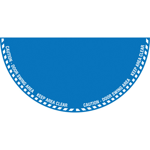 "Caution" Half Circle Swing Door Floor Sign, Adhesive, English with Pictogram Rock Safety Industrial Ltd