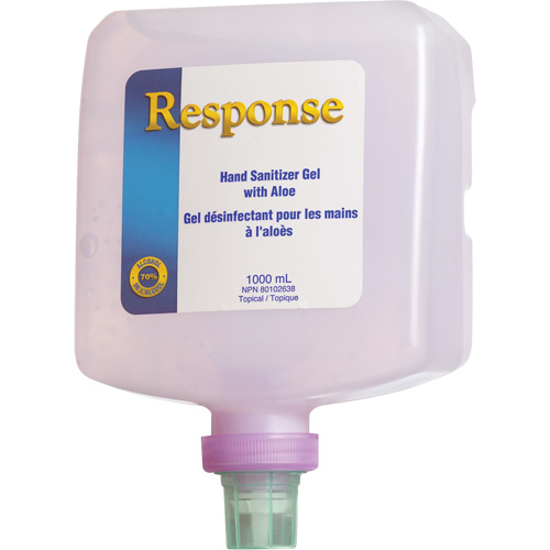 Gel d&eacute;sinfectant pour les mains &agrave; l'alo&egrave;s Response, 1000 ml, Bouteille &agrave; pompe, 70 % alcool Rock Safety Industrial Ltd