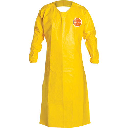 Tychem&reg; 2000 Extra-Long Long-Sleeved Apron, Polyethylene, 52" L x 28.5" W, Yellow Rock Safety Industrial Ltd