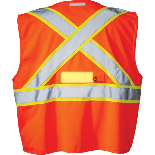 Veste de s&eacute;curit&eacute; SV350 X-Back avec lampe, Orange haute visibilit&eacute;, Petit, Polyester Rock Safety Industrial Ltd