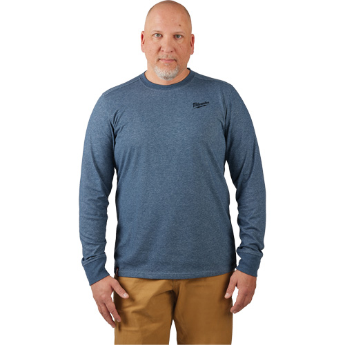 Hybrid Work Tee Shirt, Men's, Small, Blue Rock Safety Industrial Ltd