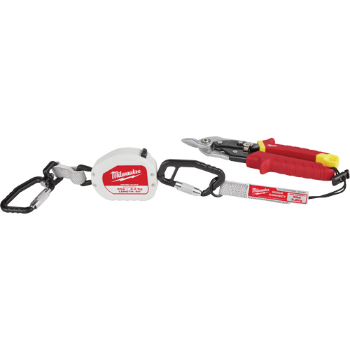 Quick-Connect Tool Lanyard, Retractable, Dual Carabiner Rock Safety Industrial Ltd