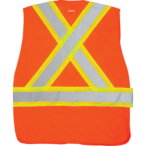 CSA-Compliant High-Visibility Surveyor Vest, High Visibility Orange, 2X-Large, Polyester Rock Safety Industrial Ltd