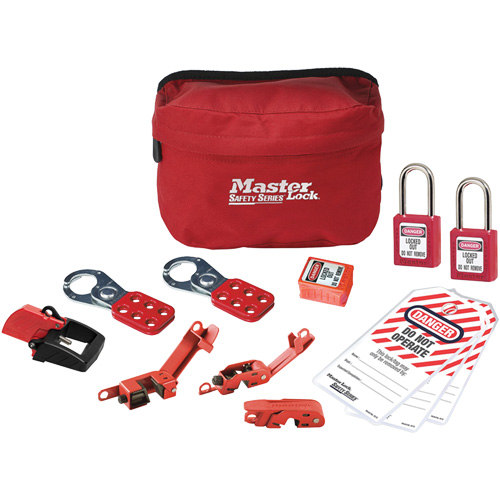 Trousse de cadenassage standard avec cadenas en thermoplastique Zenex, Ensemble &eacute;lectrique, 13 composants compris Rock Safety Industrial Ltd