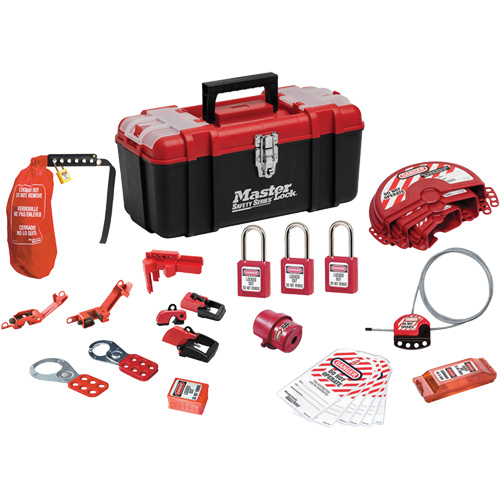 Standard Lockout Kit with Zenex Thermoplastic Locks, Electrical/Valve Kit, 27 Components Rock Safety Industrial Ltd
