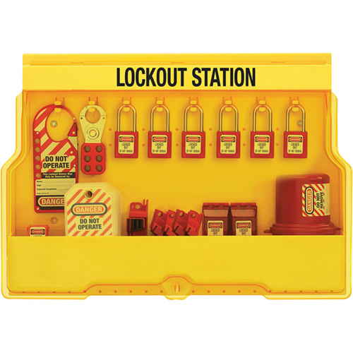 Station de cadenassage dappareils &eacute;lectriques de qualit&eacute; sup&eacute;rieure, Cadenas Thermoplastique, Capacit&eacute; de 16, Cadenas Compris Rock Safety Industrial Ltd