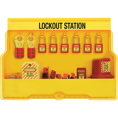 Station de cadenassage dappareils &eacute;lectriques de qualit&eacute; sup&eacute;rieure, Cadenas Thermoplastique, Capacit&eacute; de 16, Cadenas Compris Rock Safety Industrial Ltd