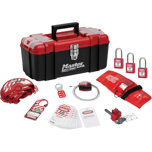 Trousse de cadenassage standard avec cadenas en thermoplastique Zenex, Ensemble Vanne, 13 composants compris Rock Safety Industrial Ltd