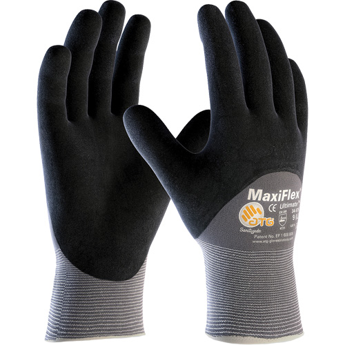 Gants compatibles avec les &eacute;crans tactiles ATG MaxiFlex Ultimate, Grand, R&ecirc;vetement Nitrile, Calibre 15, Enveloppe en Nylon/&eacute;lasthanne Rock Safety Industrial Ltd