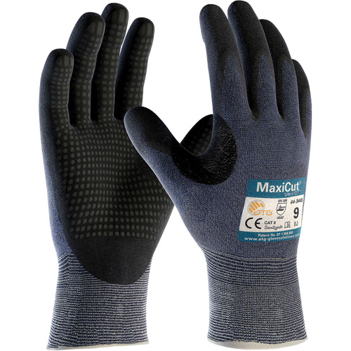 Gants ATG MaxiCut Ultra DT, Taille Grand, Calibre 15, Rev&ecirc;tement Nitrile, Enveloppe en Fil technique, ASTM ANSI niveau A3/EN 388 niveau 5/EN 388 niveau C Rock Safety Industrial Ltd