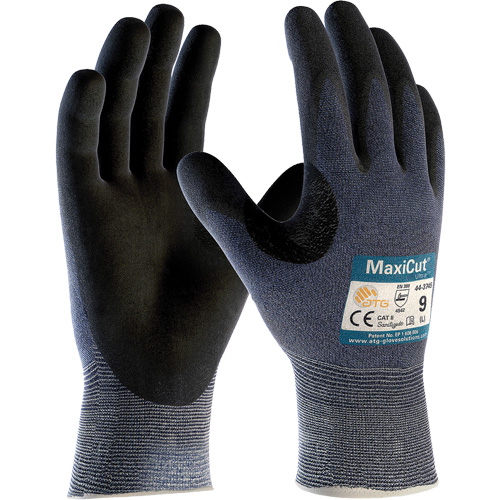 Gants r&eacute;sistants aux coupures compatibles avec les &eacute;crans tactiles ATG MaxiCut Ultra, Taille T-petit, Calibre 15, Rev&ecirc;tement Nitrile, Enveloppe en Fil technique, ASTM ANSI niveau A3/EN 388 niveau 5/EN 388 niveau C Rock Safety Industrial Ltd
