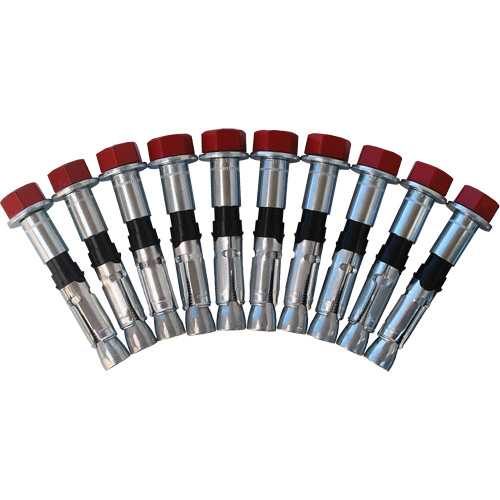 Jeu de boulons de rechange pour ancrages &agrave; anneau en D pour b&eacute;ton, Boulonn&eacute;, Usage Permanent/Temporaire Rock Safety Industrial Ltd