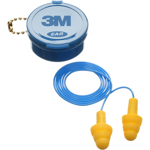 Bouchons d'oreilles pr&eacute;moul&eacute;s E-A-R Ultrafit, Avec cordon, Paire - Boîtier en plastique, 25 dB NRR, Taille unique Rock Safety Industrial Ltd