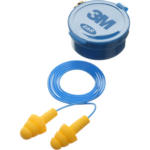 Bouchons d'oreilles pr&eacute;moul&eacute;s E-A-R Ultrafit, Avec cordon, Paire - Boîtier en plastique, 25 dB NRR, Taille unique Rock Safety Industrial Ltd