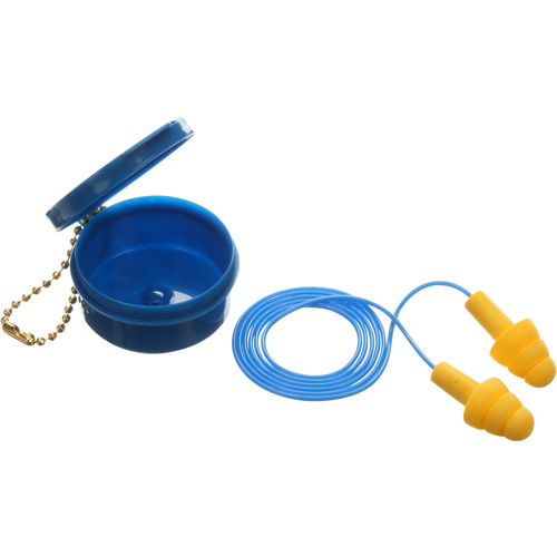 Bouchons d'oreilles pr&eacute;moul&eacute;s E-A-R Ultrafit, Avec cordon, Paire - Boîtier en plastique, 25 dB NRR, Taille unique Rock Safety Industrial Ltd