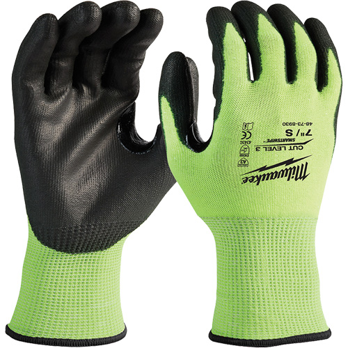 Gants haute visibilit&eacute; r&eacute;sistant aux coupures, Taille Petit, Calibre 15, Rev&ecirc;tement Nitrile/Polyur&eacute;thane, Enveloppe en Poly&eacute;thyl&egrave;ne, ANSI/ISEA 105 niveau 3 Rock Safety Industrial Ltd