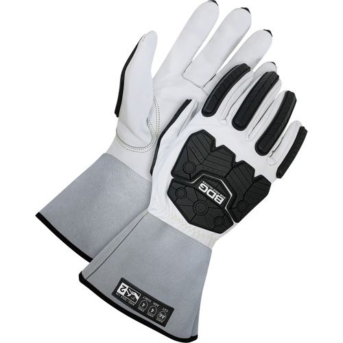 Gants de conducteur classiques r&eacute;sistant aux chocs et coupures avec poignet de 5", Taille Petit, Enveloppe en Ch&egrave;vre/Cuir de vache, ASTM ANSI niveau A6 Rock Safety Industrial Ltd