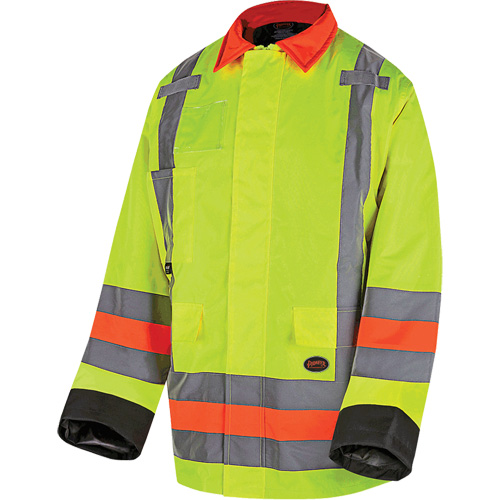 6040 Quebec Winter Traffic Control Jacket, Polyester, High Visibility Lime-Yellow, X-Small Rock Safety Industrial Ltd