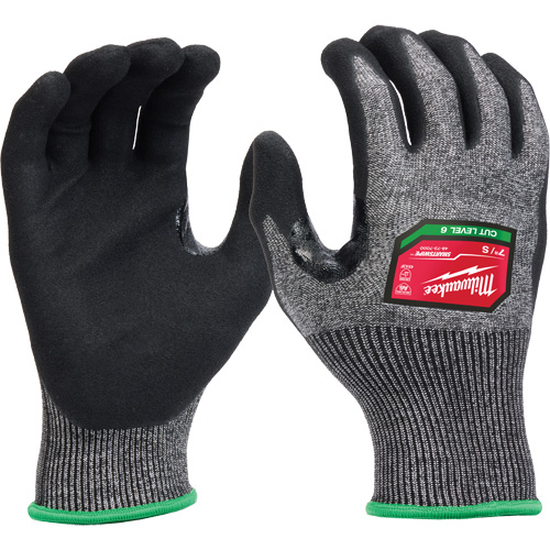 Gants enduits par trempage &agrave; dext&eacute;rit&eacute; &eacute;lev&eacute;e, Taille Petit, Calibre 18, Rev&ecirc;tement Nitrile, Enveloppe en Poly&eacute;thyl&egrave;ne, ASTM ANSI niveau A6/EN 388 niveau F Rock Safety Industrial Ltd