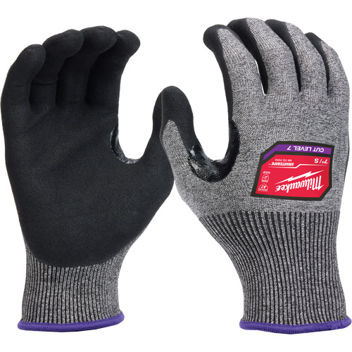 Gants enduits par trempage &agrave; dext&eacute;rit&eacute; &eacute;lev&eacute;e, Taille Petit, Calibre 18, Rev&ecirc;tement Nitrile, Enveloppe en Nylon/Poly&eacute;thyl&egrave;ne/Tungst&egrave;ne, ASTM ANSI niveau A7/EN 388 niveau F Rock Safety Industrial Ltd