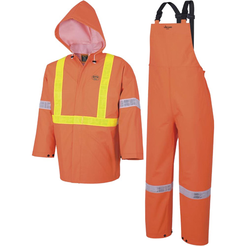R85 Ensemble imperm&eacute;able de s&eacute;curit&eacute; 3 pi&egrave;ces ignifuge Element FR, PVC, Petit, Orange haute visibilit&eacute; Rock Safety Industrial Ltd