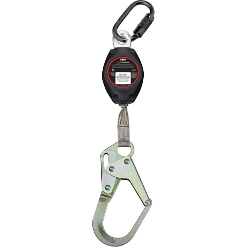 Dynamic Medium Snap Hook Self-Retracting Lifeline, 7', Polyester, Swivel Rock Safety Industrial Ltd