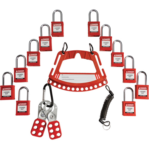 Lock & Tag Carrier with Keyed Different Nylon Safety Lockout Padlocks Rock Safety Industrial Ltd