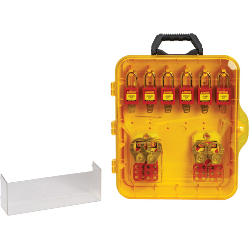 Lockout Station with Keyed Different Nylon Safety Lockout Padlocks, Plastic Padlocks, 12 Padlock Capacity, Padlocks Included Rock Safety Industrial Ltd