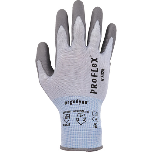 Gants r&eacute;sistant &agrave; la coupe Proflex 7025, Taille Petit, Calibre 18, Rev&ecirc;tement Polyur&eacute;thane, Enveloppe en Nylon/PEHP/Spandex, ASTM ANSI niveau A2/EN 388 niveau B Rock Safety Industrial Ltd