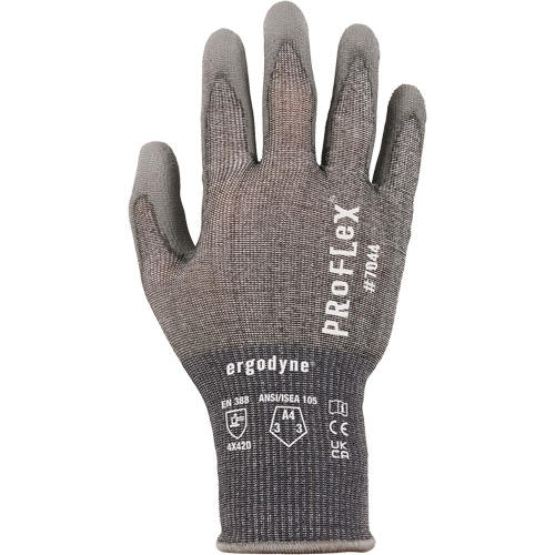 Gants r&eacute;sistant &agrave; la coupe Proflex 7025, Taille Petit, Calibre 18, Rev&ecirc;tement Polyur&eacute;thane, Enveloppe en Nylon/PEHP/Spandex, ASTM ANSI niveau A2/EN 388 niveau B Rock Safety Industrial Ltd