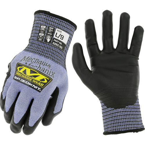 Gants r&eacute;sistants aux coupures SpeeKnit S2EC33, Taille Petit/7, Calibre 18, Rev&ecirc;tement Ur&eacute;thane, Enveloppe en PEHP/Tungst&egrave;ne, ASTM ANSI niveau A5/EN 388 niveau D Rock Safety Industrial Ltd