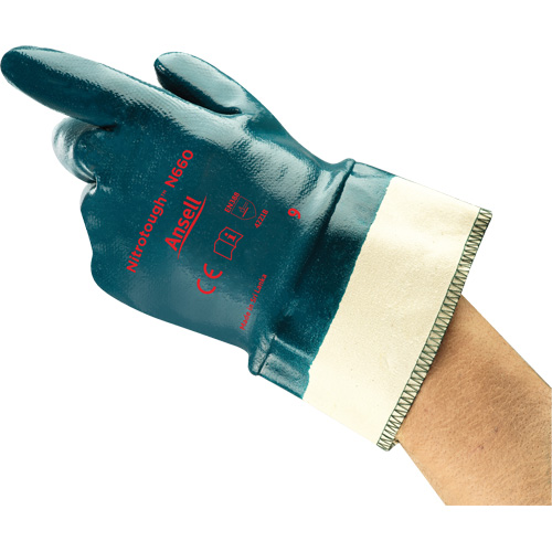 Gants Nitrotough N660, 8, R&ecirc;vetement Nitrile, Enveloppe en Coton Rock Safety Industrial Ltd
