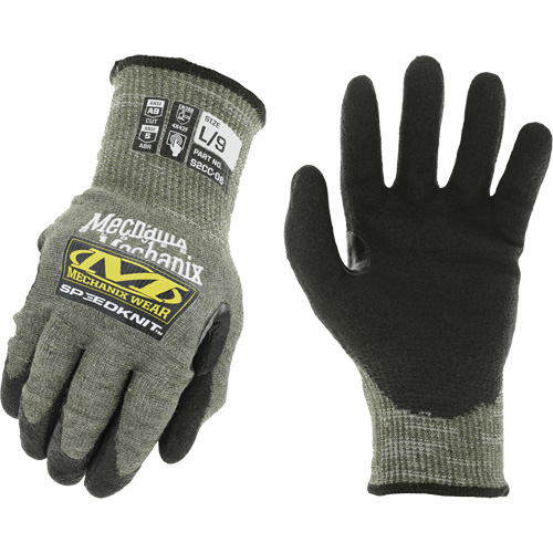 Speedknit Work Gloves, Size 7, 13 Gauge, Urethane Coated, HPPE/Tungsten Shell, ASTM ANSI Level A9 Rock Safety Industrial Ltd