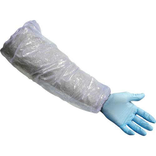 Manchons, Longueur de 16", Poly&eacute;thyl&egrave;ne, Blanc Rock Safety Industrial Ltd