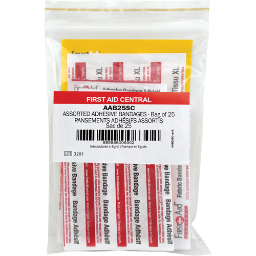 SmartCompliance&reg; Refill Adhesive Bandages, Assorted, Fabric/Plastic, Non-Sterile Rock Safety Industrial Ltd