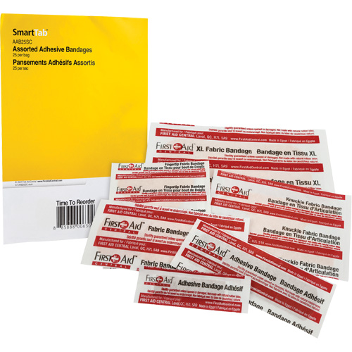 SmartCompliance&reg; Refill Adhesive Bandages, Assorted, Fabric/Plastic, Non-Sterile Rock Safety Industrial Ltd