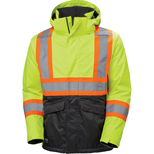 Veste d'hiver Alta, Polyester, Noir/Jaune lime haute visibilit&eacute;, Petit Rock Safety Industrial Ltd