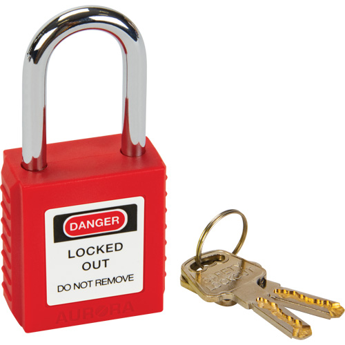 Lock for Lockouts, Safety Padlock, Keyed Different, Thermoplastic, 1-1/2" Width Rock Safety Industrial Ltd