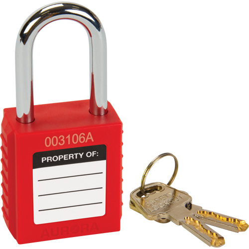 Lock for Lockouts, Safety Padlock, Keyed Different, Thermoplastic, 1-1/2" Width Rock Safety Industrial Ltd