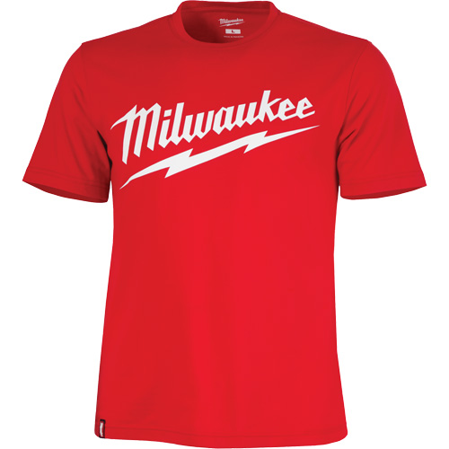 Chandail &agrave; manches courtes tr&egrave;s r&eacute;sistant avec logo Milwaukee, Hommes, Petit, Rouge Rock Safety Industrial Ltd