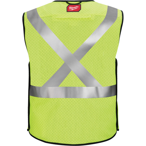 Breakaway Mesh Safety Vest, Black/High Visibility Lime-Yellow, Medium/Small Rock Safety Industrial Ltd