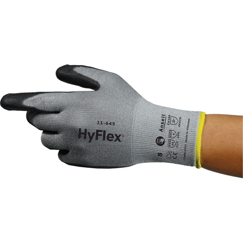 Gants anti-coupures HyFlex 11-645, Taille 5, Calibre 13, Rev&ecirc;tement Polyur&eacute;thane, Enveloppe en Intercept, ASTM ANSI niveau A4/EN 388 niveau D Rock Safety Industrial Ltd
