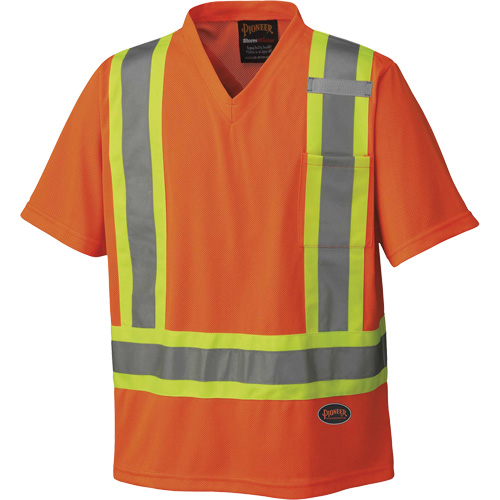 6979 Chandail pour la circulation en micromaille, T-petit, Orange haute visibilit&eacute; Rock Safety Industrial Ltd