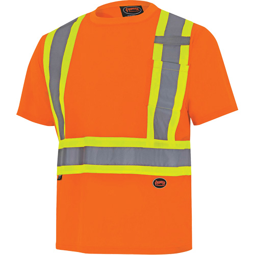6990 Chandail de s&eacute;curit&eacute; en il-de-perdrix, Polyester, T-petit, Orange haute visibilit&eacute; Rock Safety Industrial Ltd
