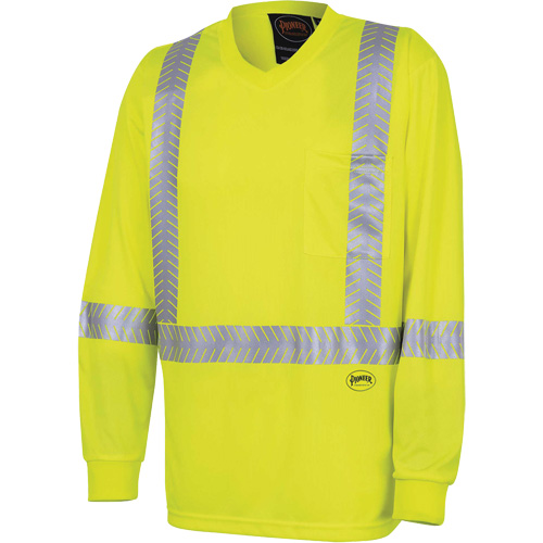 6905A Ultra-Cool Ultra-Breathable Long-Sleeved Safety Shirt, X-Small, High Visibility Lime-Yellow Rock Safety Industrial Ltd