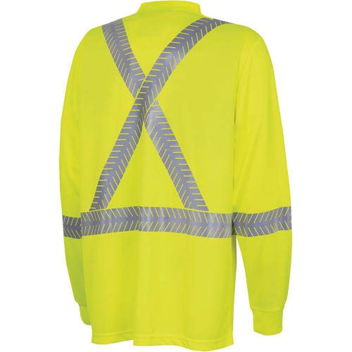 6905A Ultra-Cool Ultra-Breathable Long-Sleeved Safety Shirt, X-Small, High Visibility Lime-Yellow Rock Safety Industrial Ltd