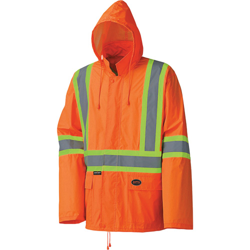 5598 Combinaison de pluie imperm&eacute;able et l&eacute;g&egrave;re, Polyester/PVC, Petit, Orange haute visibilit&eacute; Rock Safety Industrial Ltd